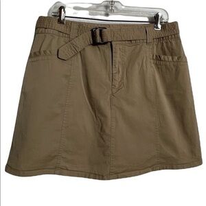 White Stag Beige Comfort Stretch Cotton Belted Skort Pockets New Size 12